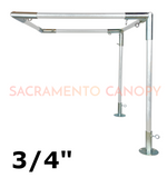 3/4" Wall-Mounted Flat Awning Canopy Fittings Kits