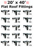 1" Flat Roof Canopy Fittings Kits