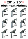 1-1/2" High Peak Canopy Fittings Kits