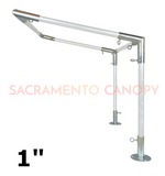1" Wall-Mounted Low Slope Awning Canopy Fittings Kits