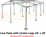 1-1/2" Low Peak with Center Legs Canopy Fittings Kits