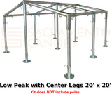 1-1/2" Low Peak with Center Legs Canopy Fittings Kits