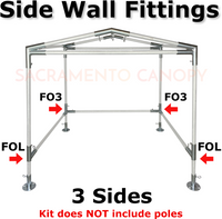 1" Reinforced Low Peak Canopy