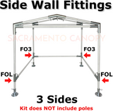 1" Reinforced Low Peak Canopy