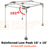 1" Reinforced Low Peak Canopy