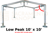 1-1/2" Low Peak Canopy Fittings Kits