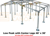 1"Extra Wide Low Peak with Center Legs Canopy Fittings Kits