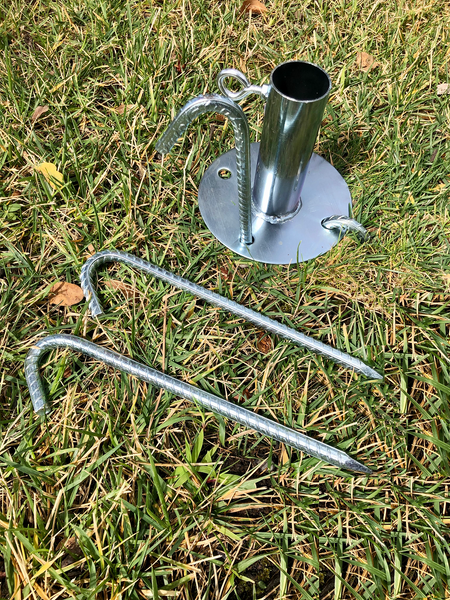 9-3/4" Canopy Anchor Stakes (Does Not Include Foot Pad) For 3/4", 1", and 1-1/2" Sizes - 4 Piece Set