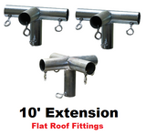 20' Wide Flat Roof with Center Leg Extension Kits
