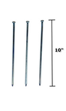 10" Canopy Anchor Nails (Does Not Include Foot Pad) For 3/4" or 1" Fittings - 3 Piece Set